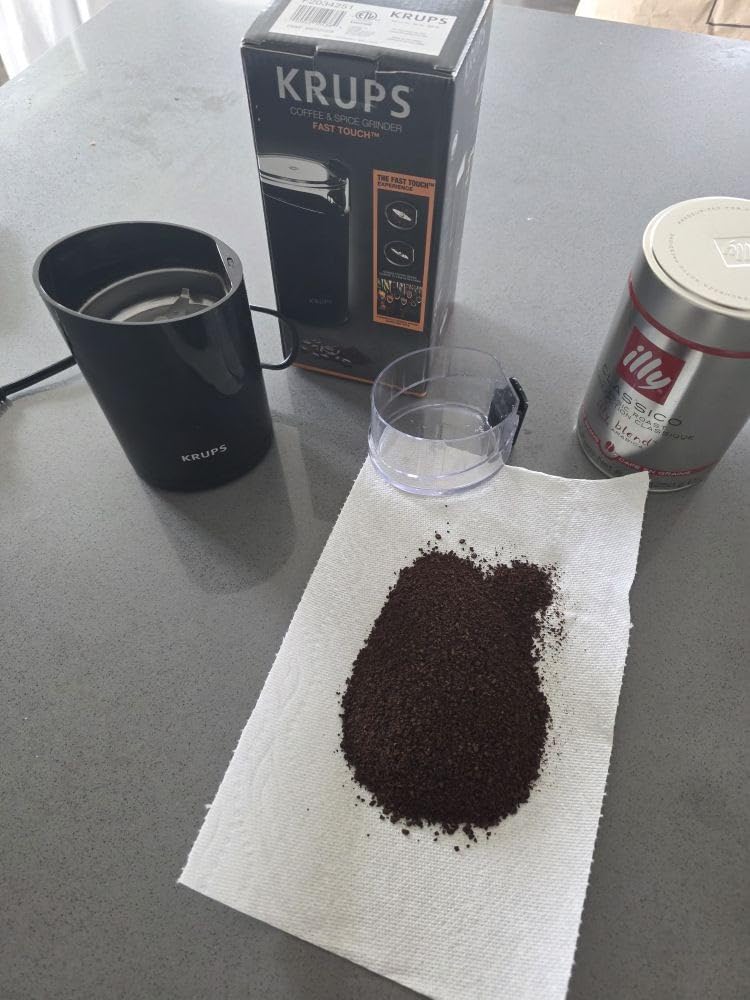 KRUPS Precision Electric Coffee Grinders, 3 oz Capacity, 200W Motor, Stainless Steel Blades for Uniform Grinding of Beans, Herb and Nuts, Coffee and Spice Grinder Electric, Black customer photo 2