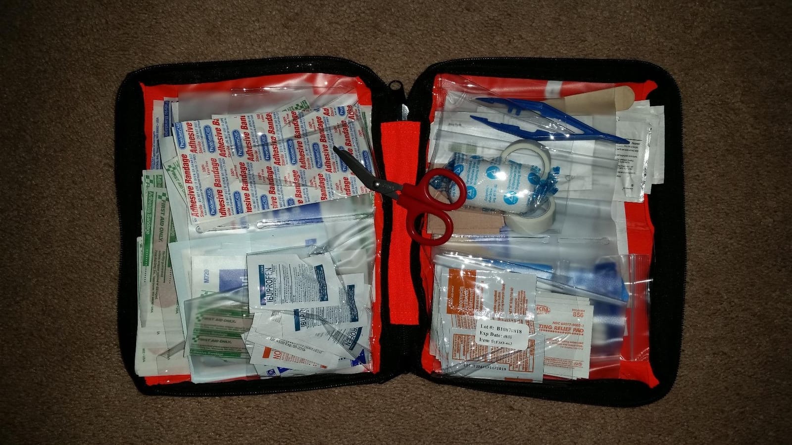 First Aid Only 298 Piece All-Purpose Emergency First Aid Kit for Home, Office, Car, Apartment, Dorm, and Camping, Travel-Friendly Compact Pouch Fits in Backpacks, Suitcases, Cabinets, and Drawers customer photo 2