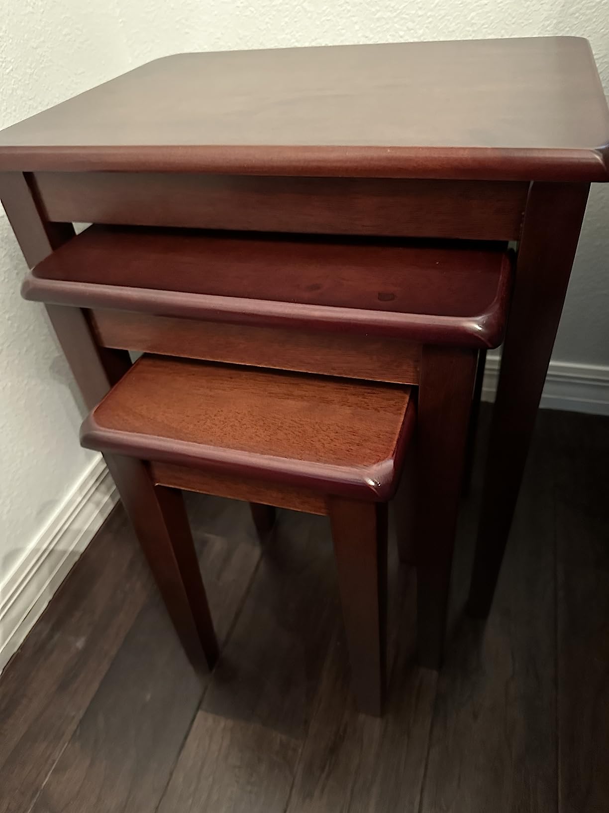 Winsome Regalia Nesting Accent Tables, for Living Room, Walnut, Set of 3 customer photo 1