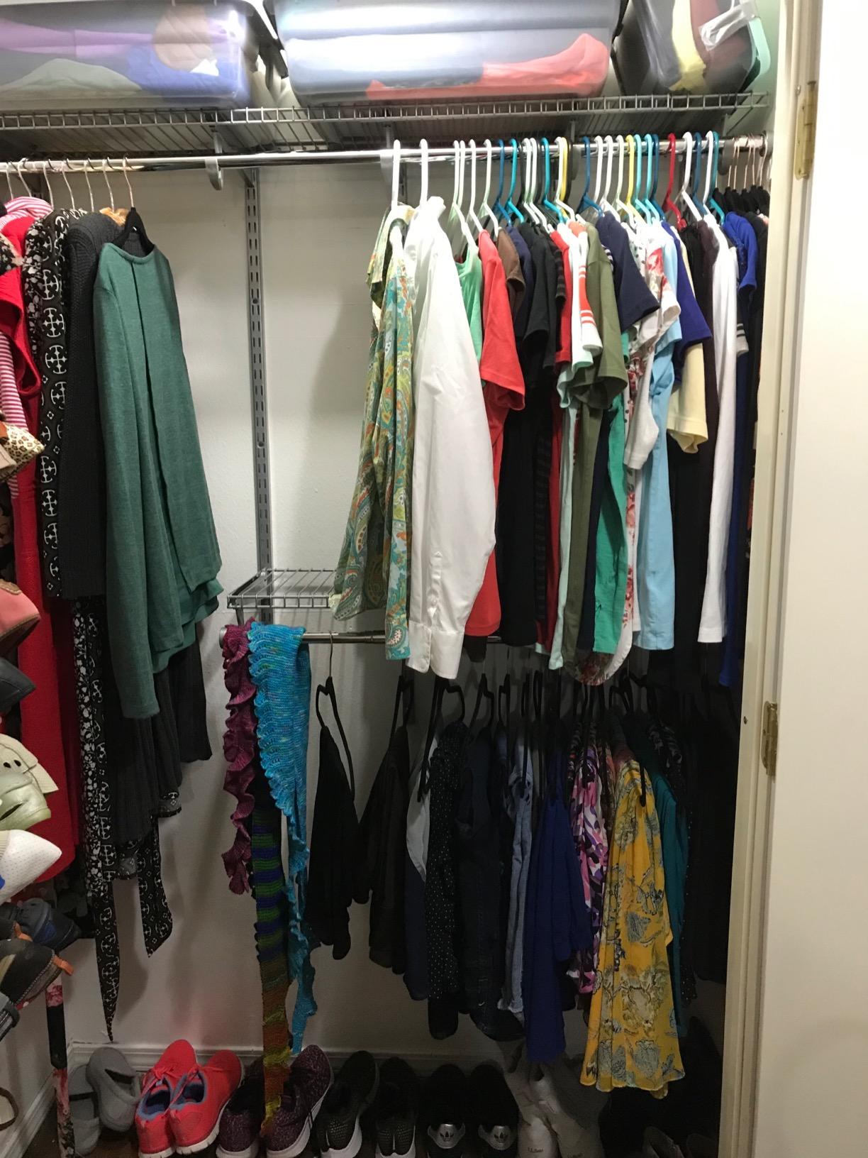 Rubbermaid Configurations Deluxe Custom Closet Kit 4-8 Ft. Adjustable Metal Wire Shelving Titanium Finish Expandable Organization System Hardware Included for Home Closet/Pantry/Laundry/Mudroom customer photo 1