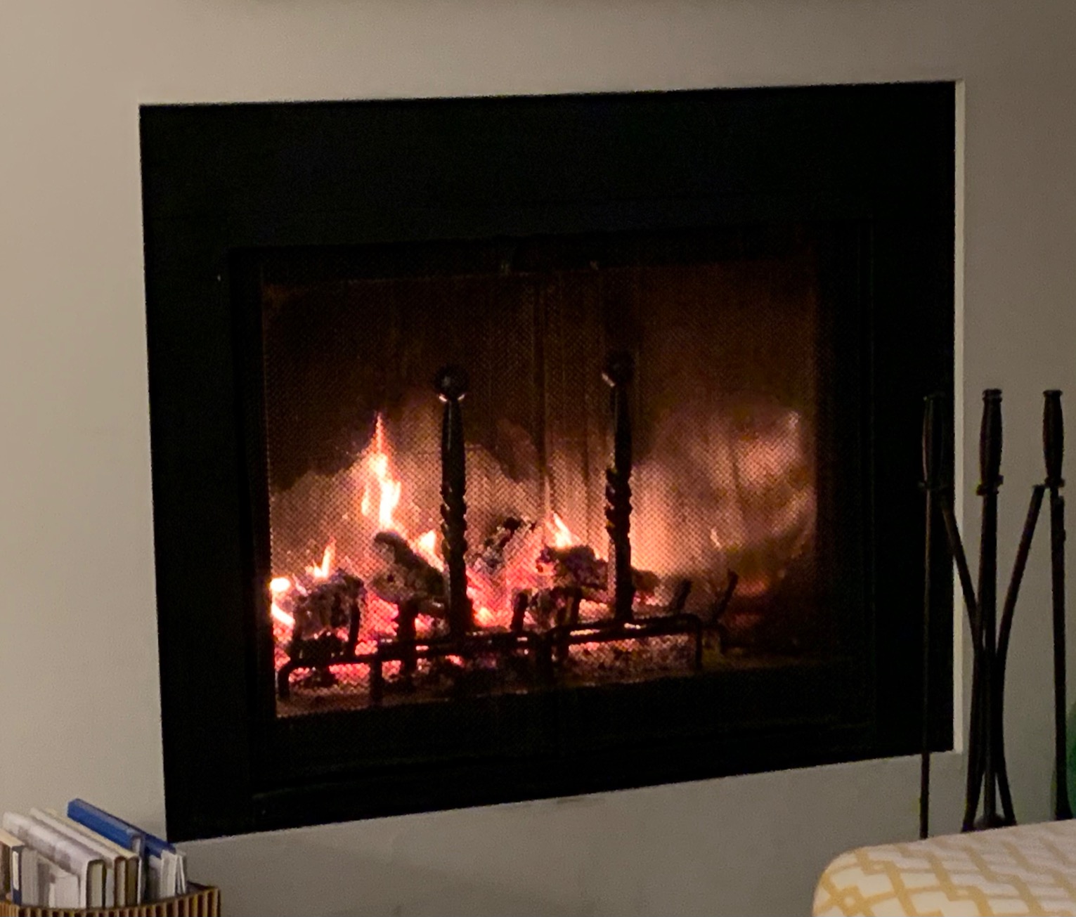 Minuteman International Ball End Wrought Iron Fireplace Andirons Pair, Black (AND-07) customer photo 2