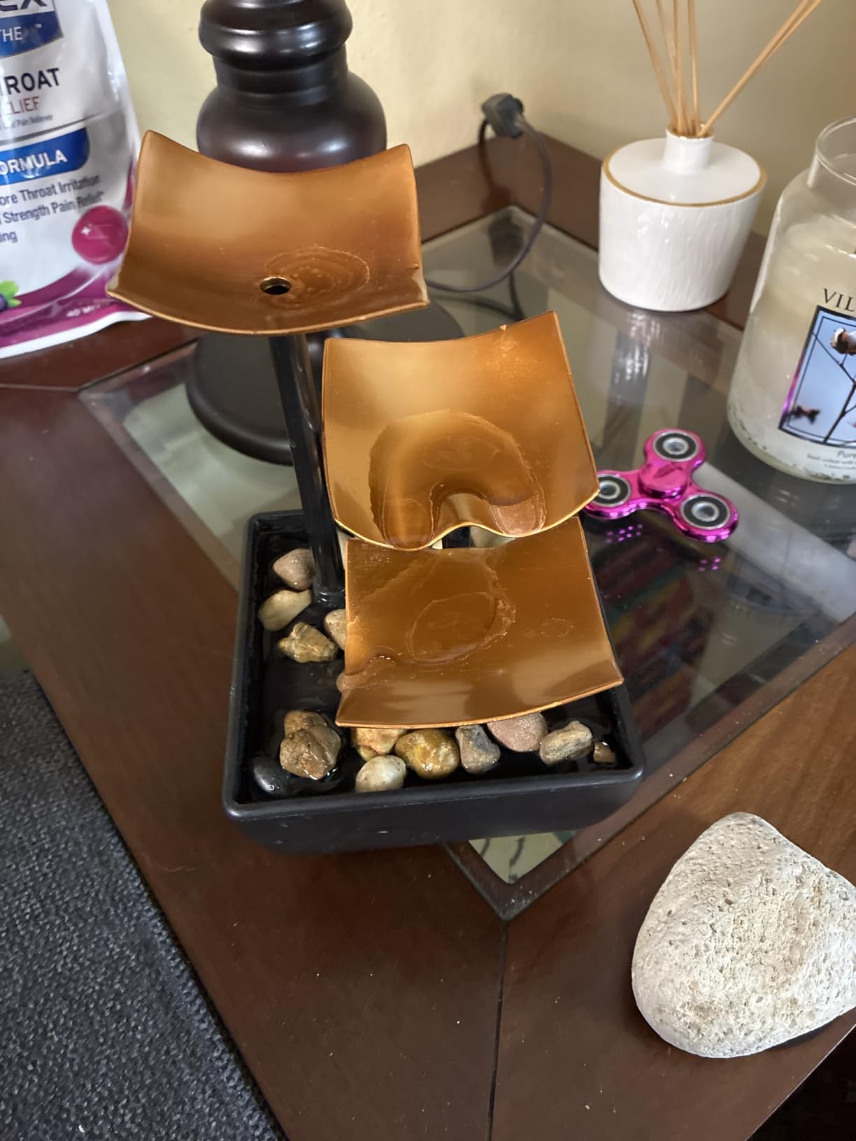 Homedics Tabletop Water Fountain, Home Décor Soothing Sound Machine customer photo 1