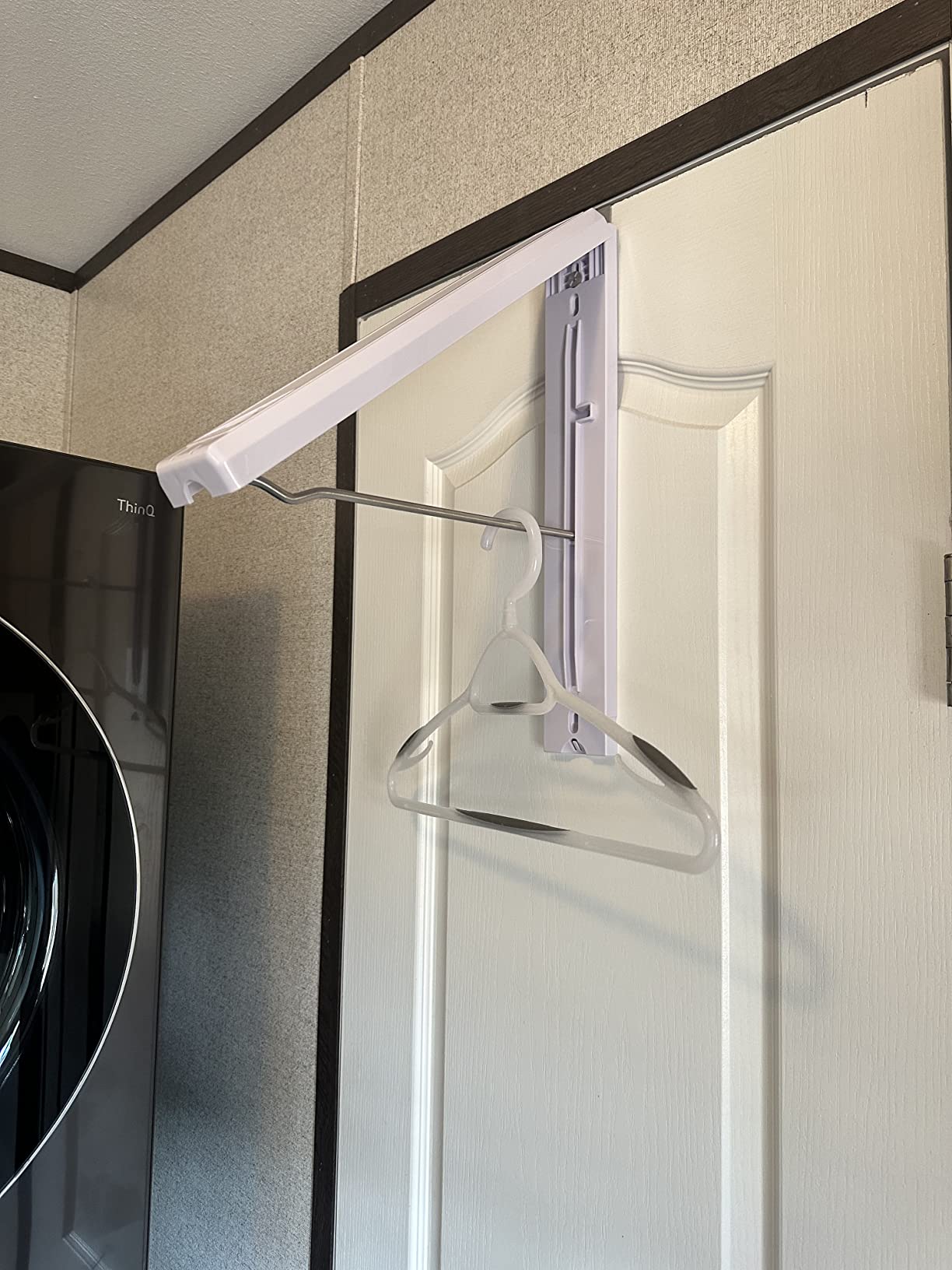 InstaHanger Collapsible Wall & Over Door Drying Rack (Bracket Included) | Clothes Hanger Rack Folds Flat To Save Space - Mounts On Wall Or Door - Supports Up To 60 Lbs - Ideal For Small Laundry Areas customer photo 1