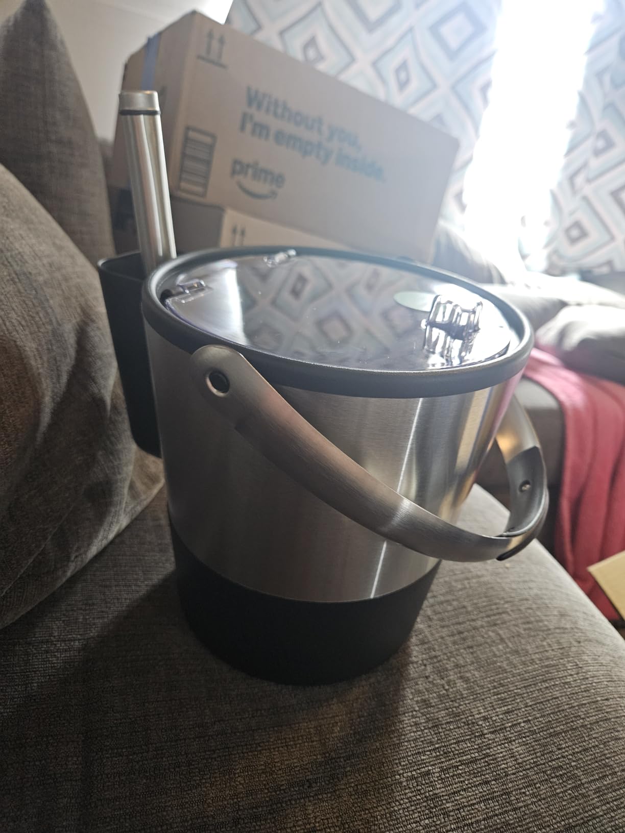 Oggi Insulated Ice Bucket, 4 Quart / 3.8 L, Stainless Steel, Black customer photo 1