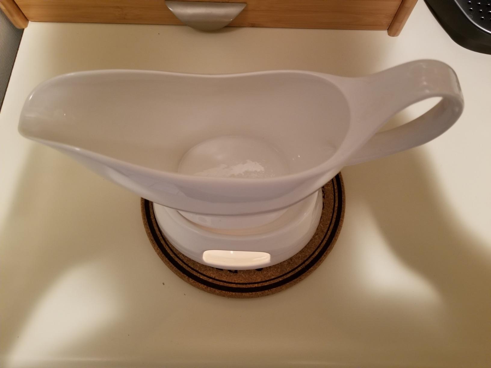 Norpro Porcelain Gravy Sauce Boat with Stand and Candle customer photo 1