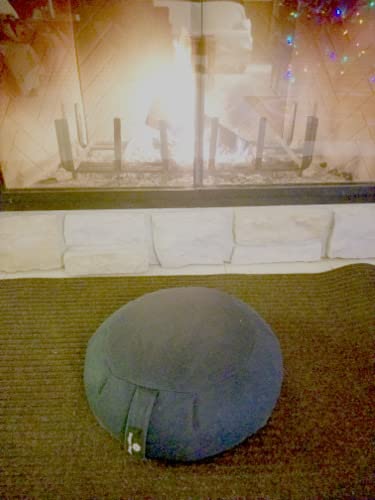 Hugger Mugger Zafu Meditation Cushion - Support in Cross-Legged Sitting, Buckwheat filled, Durable Fabric, Convenient Handle, Handmade in USA customer photo 1