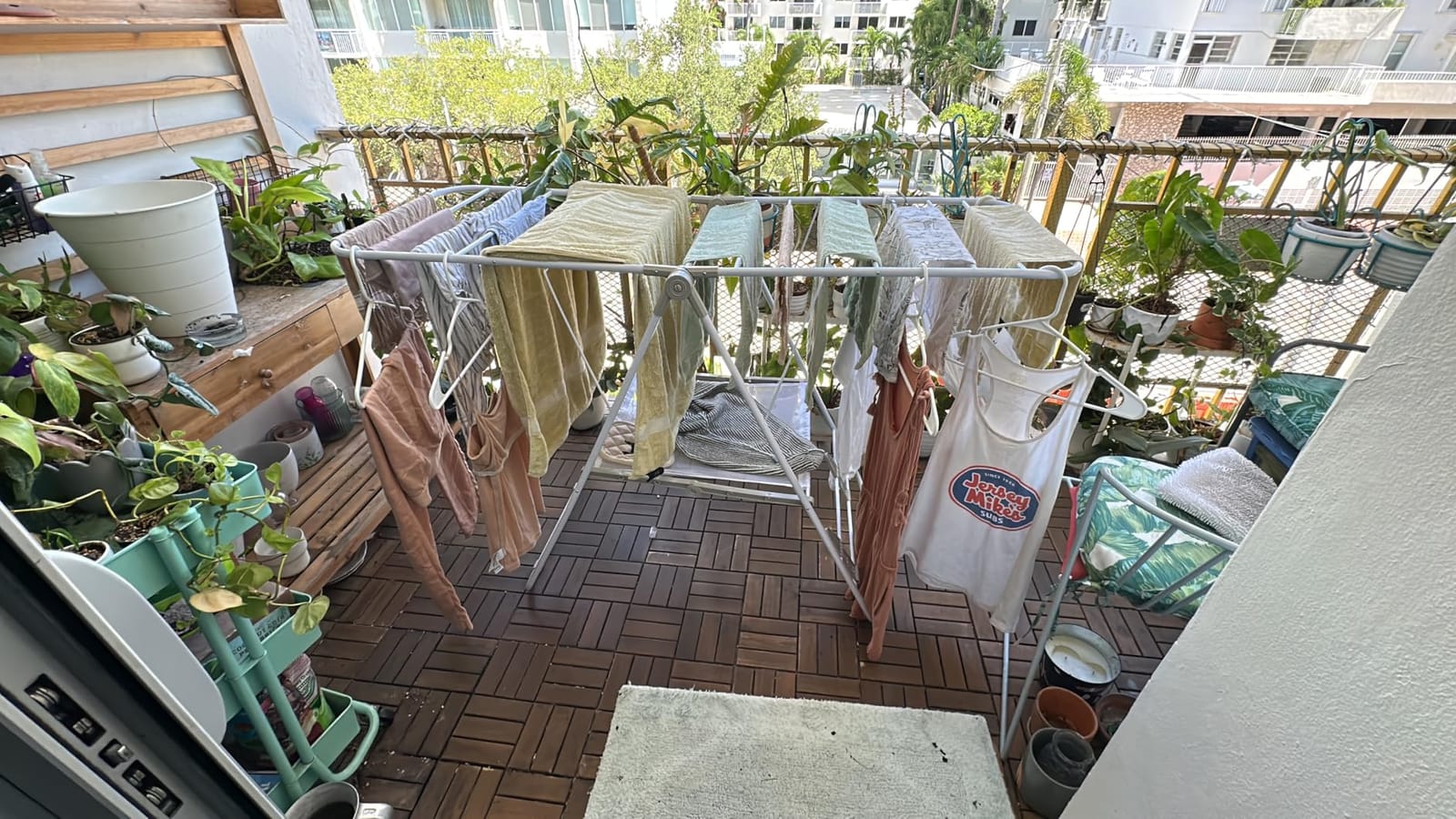 Honey-Can-Do Heavy-Duty Gullwing Clothes Drying Rack, 50 lb, White, Gullwing rack adds 46 ft of drying space with dedicated shoe bars. Sturdy metal, 50 lb capacity, folds flat. customer photo 1