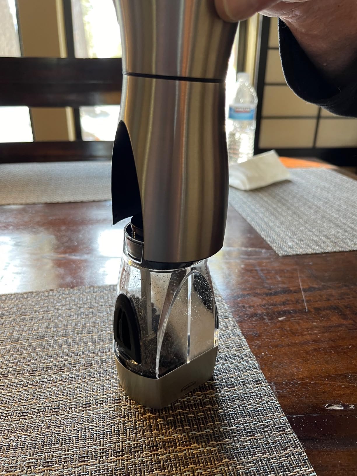 Trudeau Stainless Steel Manual 2-in-1 Salt and Pepper Mill - 7.5-Inch Space-Saving Grinder with Durable Carbon Steel Pepper Grinder and Rust-Proof Ceramic Salt Grinder - Adjustable Grind Settings customer photo 2