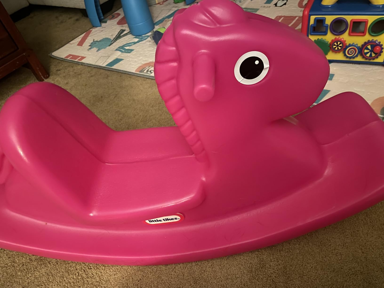Little Tikes Rocking Horse Blue, 33.00 L x 10.00 W x 17.50 H Inches customer photo 2
