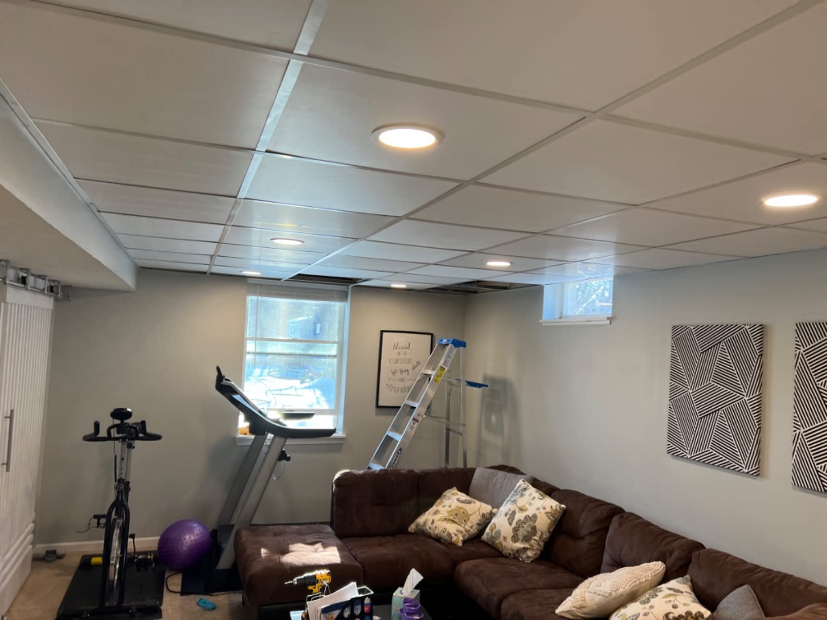 Genesis 2ft x 4ft Smooth Pro White PVC Ceiling Tiles (10 Tiles) | Easy Drop-In Installation, Waterproof, Washable and Fire-rated customer photo 1