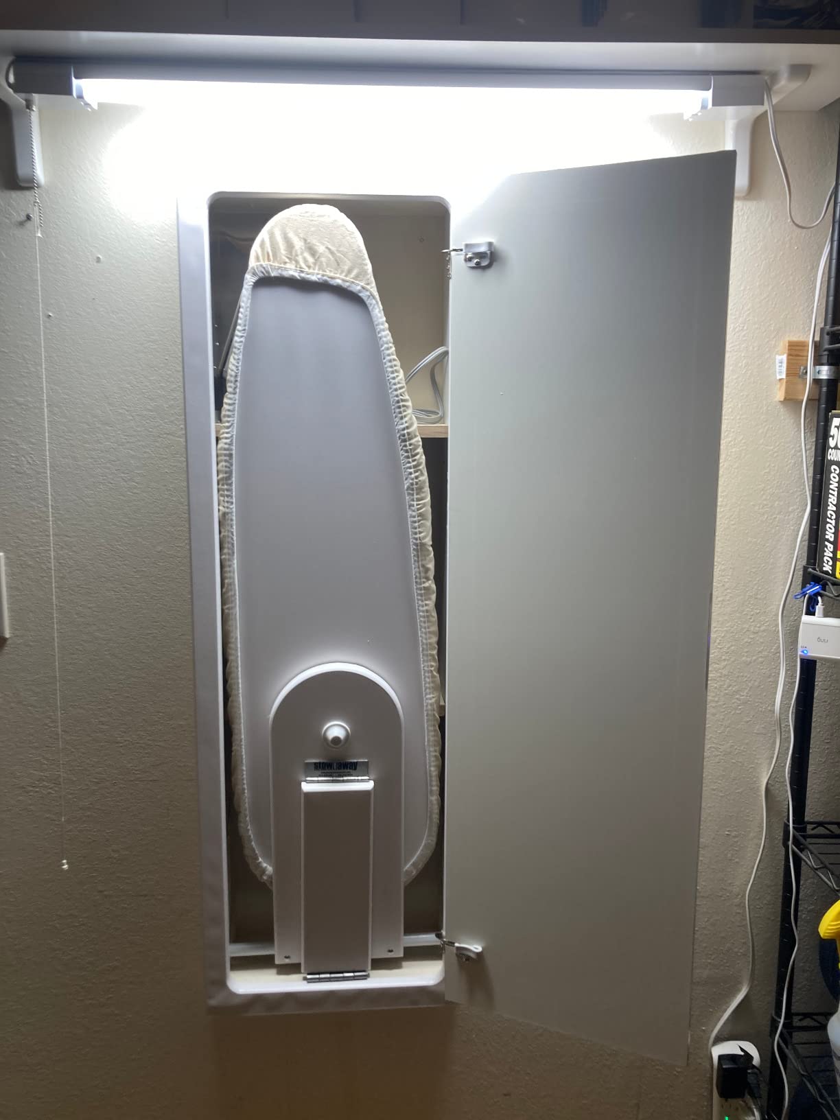 Household Essentials Stowaway in-Wall Ironing Board Finish: White customer photo 1