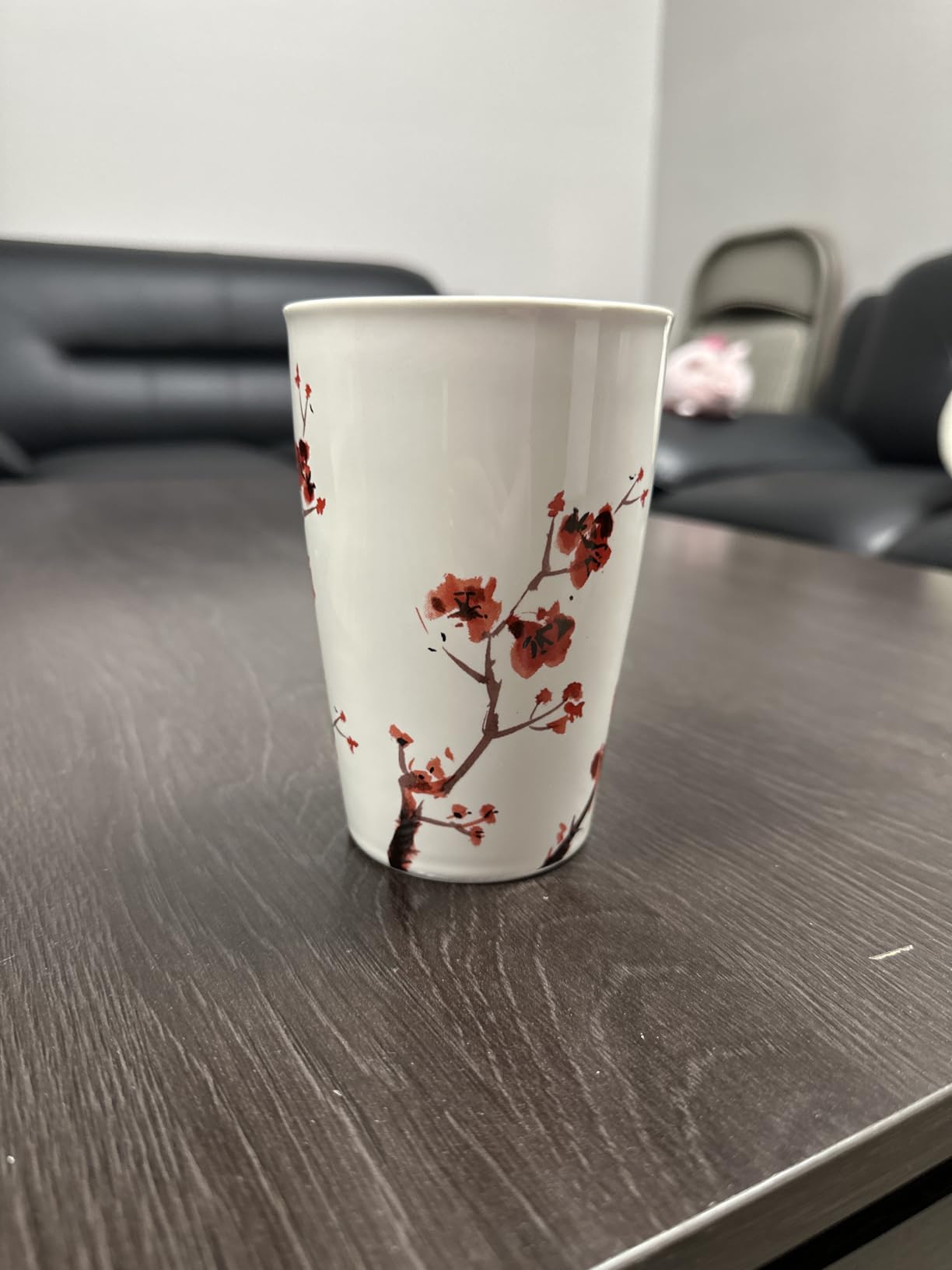 Tea Forte Double-Walled Ceramic Kati Cup, Removable Stainless Steel Infuser Basket and Lid, Steeps 12 oz Loose Leaf Tea, Dishwasher & Microwave Safe, Cherry Blossom customer photo 1
