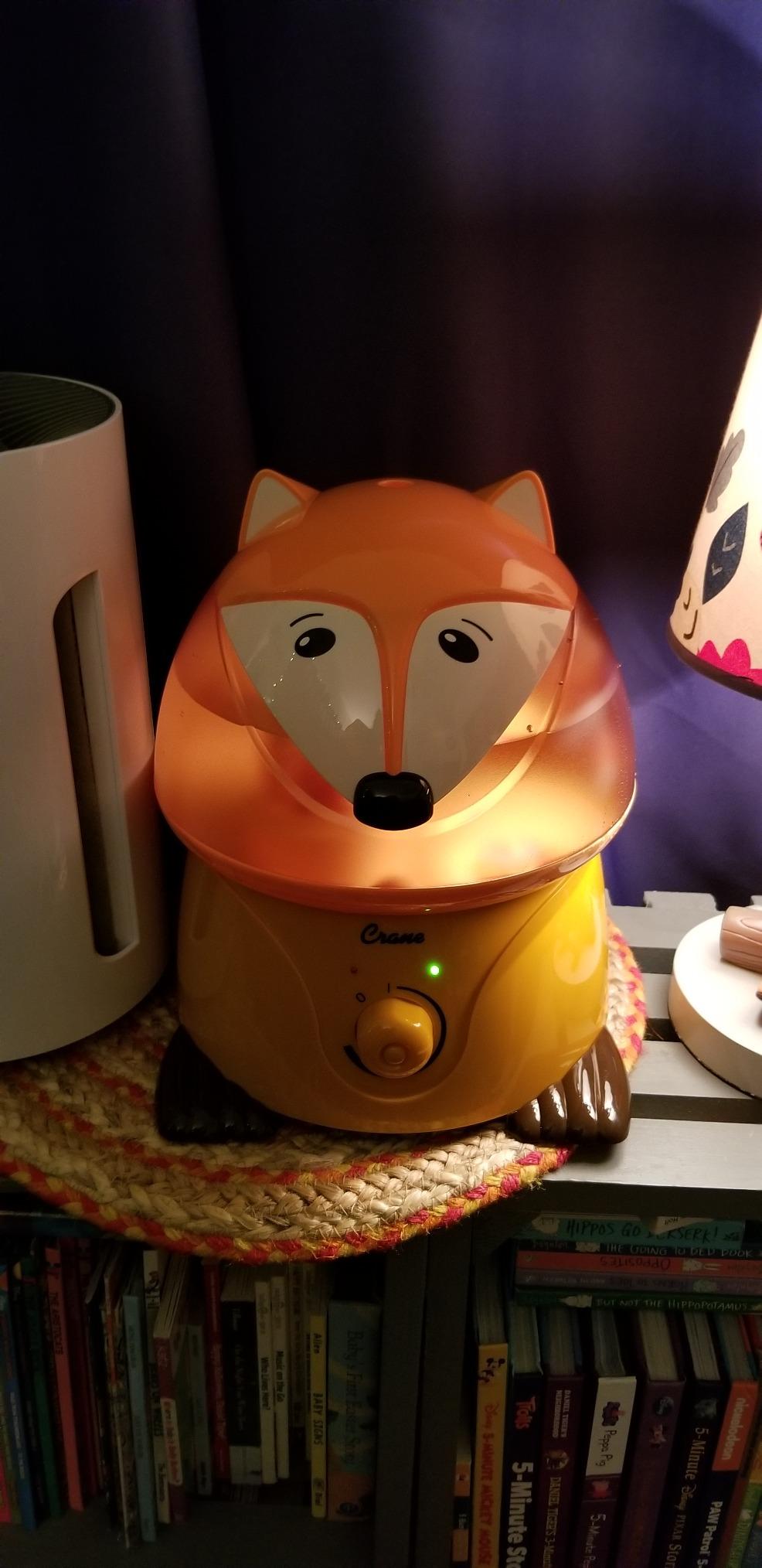 Crane Adorables Ultrasonic Humidifiers for Bedroom and Baby Nursery, 1 Gallon Cool Mist Air Humidifier for Large Room or Kid's Room, Humidifier Filters Optional, Monkey customer photo 1