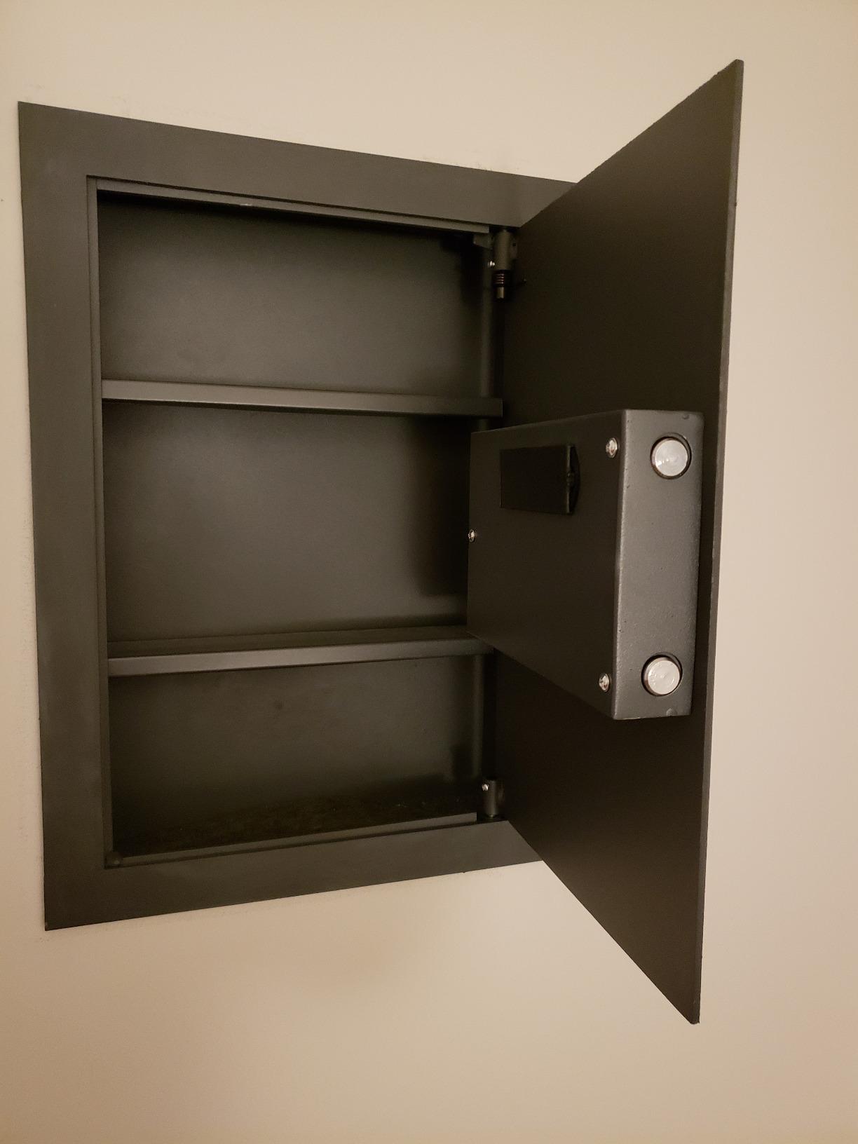 Paragon Safes In Wall Safe with Electronic Keypad, Gray customer photo 2