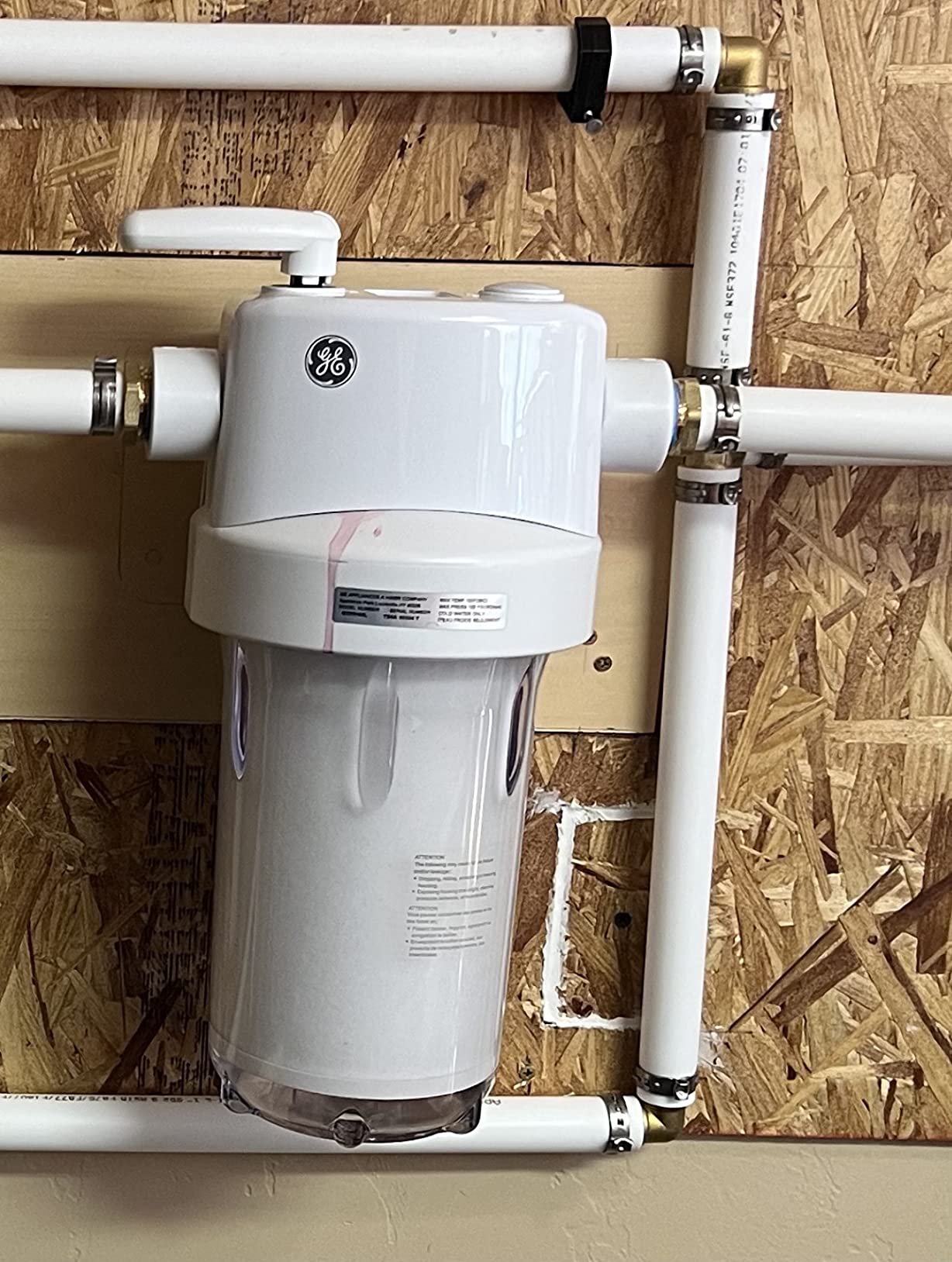 GE Whole House Water Filtration System, Reduces Sediment, Rust & More, Install Kit & Accessories Included, Replace Filters (FXHTC, FXHSC) Every 3 Months, GXWH40L customer photo 2