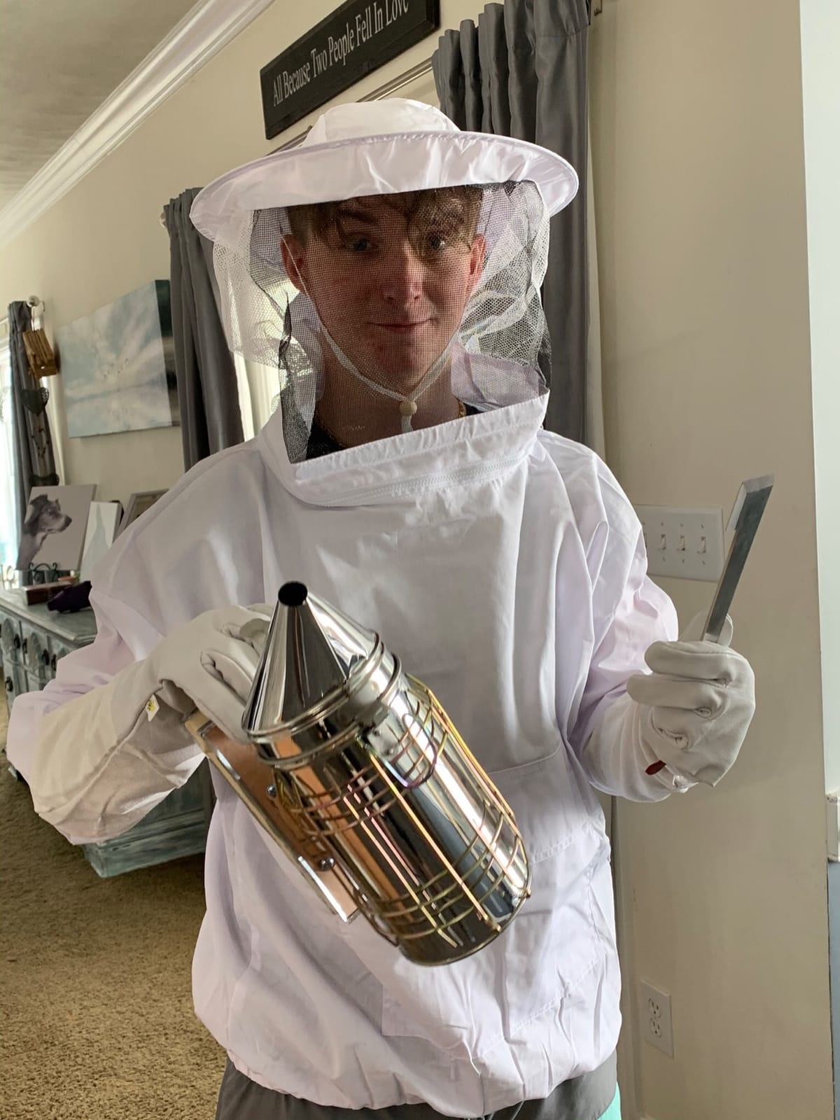 New Bee Hive Smoker Stainless Steel w/Heat Shield Beekeeping Equipment customer photo 2