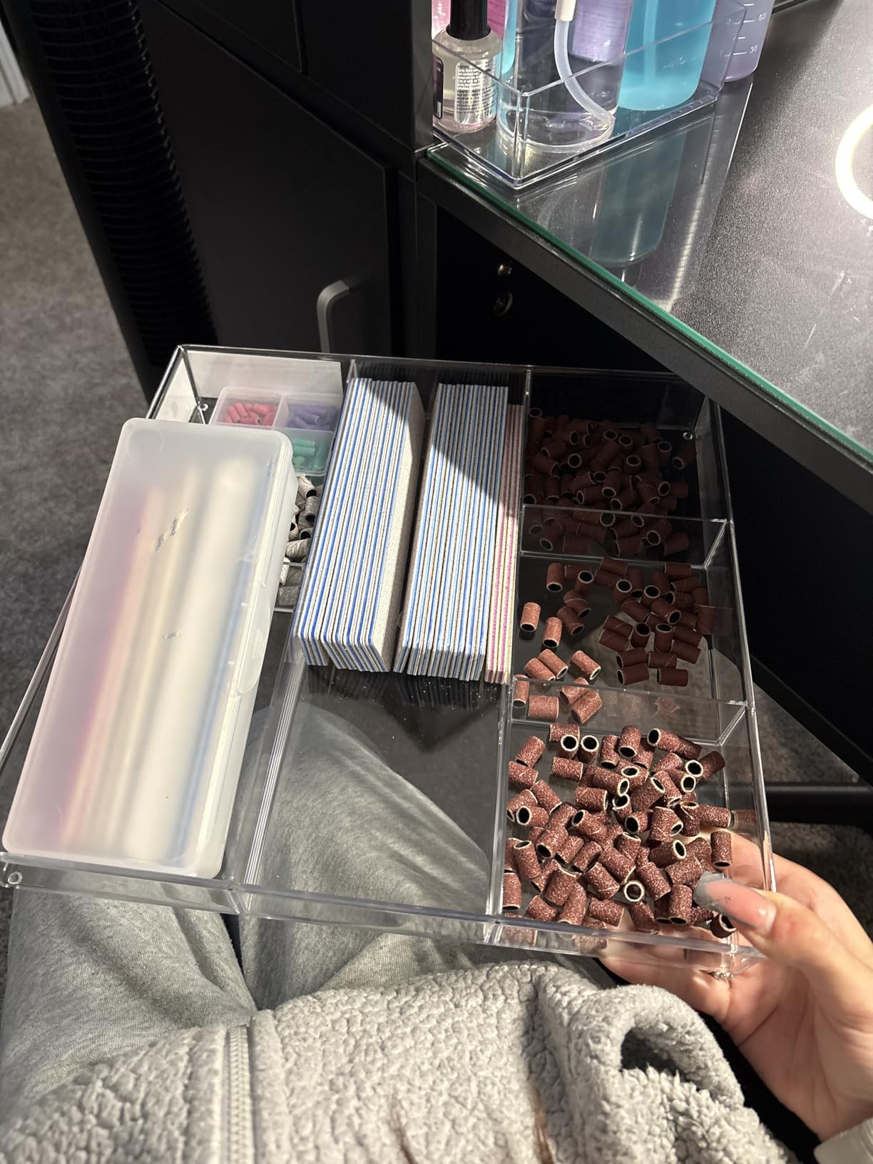 Whitmor 6-Section Clear Drawer Organizer customer photo 1