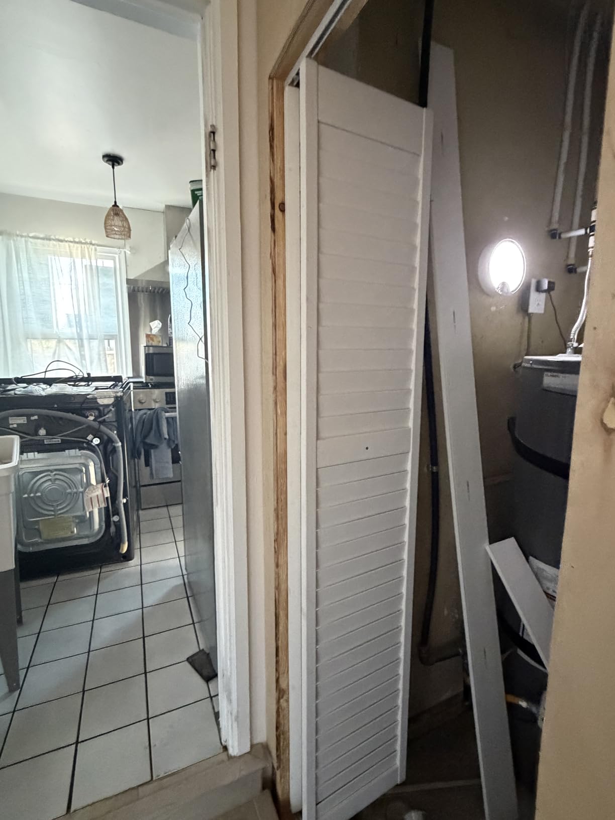 Kimberly Bay Bi-fold Door Louver Louver Plantation Primed White (36x80) customer photo 2