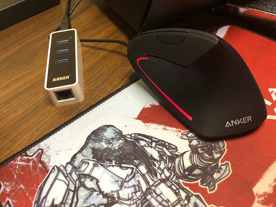 Anker USB Wired Vertical Mouse, Ergonomic Mouse for Computer and Laptops | Vertical Mouse with 5 Buttons, 1000/1600 DPI, Optical Technology, USB Corded for Computer and Laptop, Black customer photo 2