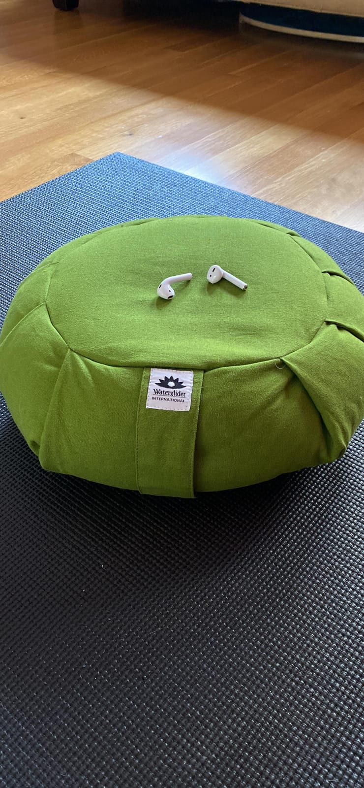 Meditation Cushion, Round, Buckwheat Husk Filled, Floor Pillow or Cushions, Yoga Seat, Zafu, Made in the USA customer photo 2