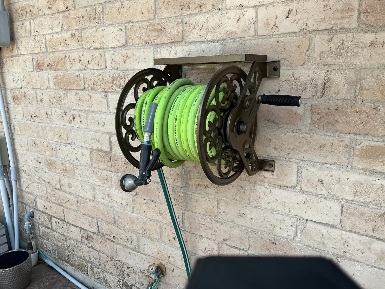 Liberty Garden 708 Steel Decorative Wall Mount Garden Hose Reel, 125-Feet customer photo 1