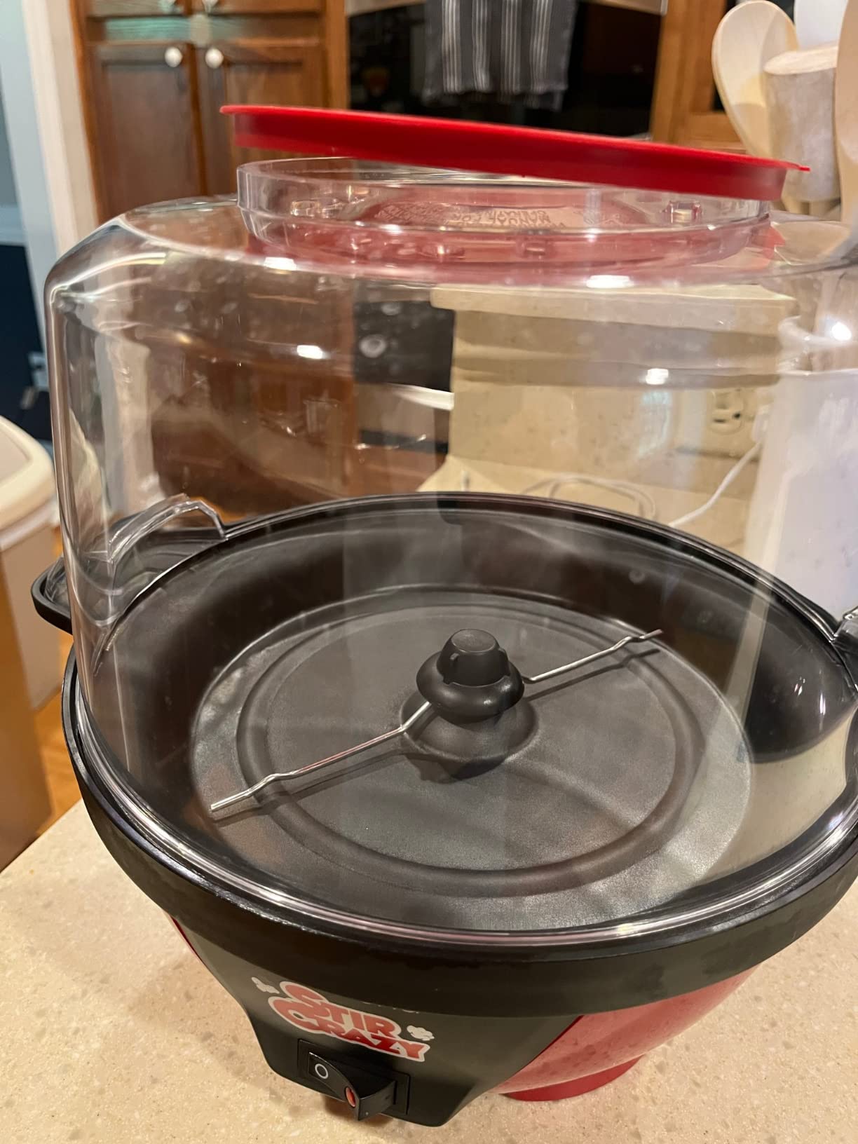 West Bend Stir Crazy Hot Oil Popcorn Popper, 6-Quart, Red customer photo 2