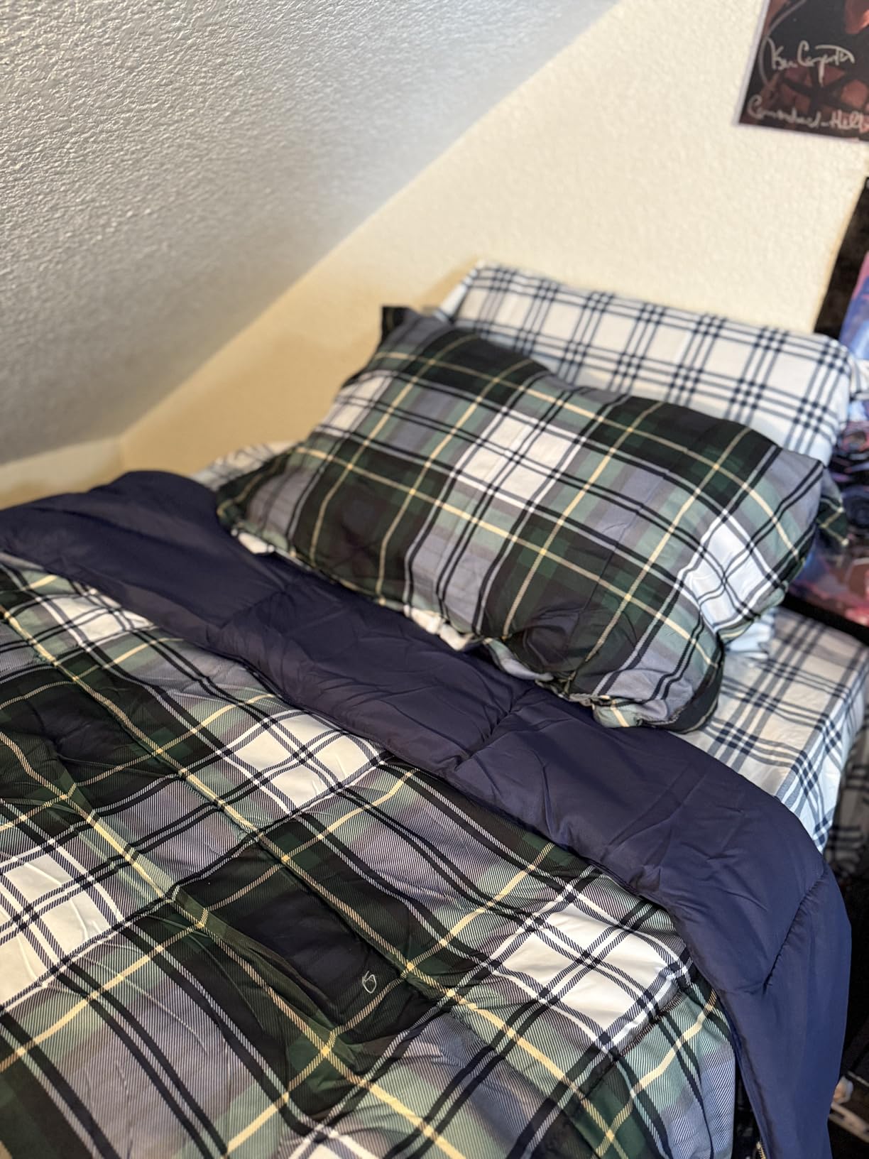 Madison Park Parkston Plaid Twin Comforter Set for College Dorm, 2P Navy customer photo 1
