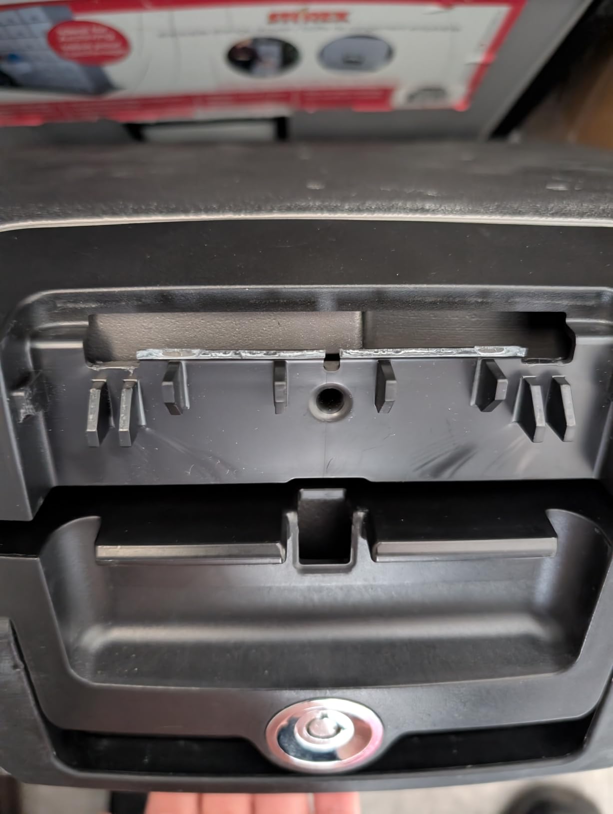 SentrySafe Dark Gray Fireproof and Waterproof Safe with Key Lock, Chest Lock Box with Carrying Handle for Travel, 0.28 Cubic Feet, 6.6 x 15.4 x 14.3 Inches, CFW20201 customer photo 1