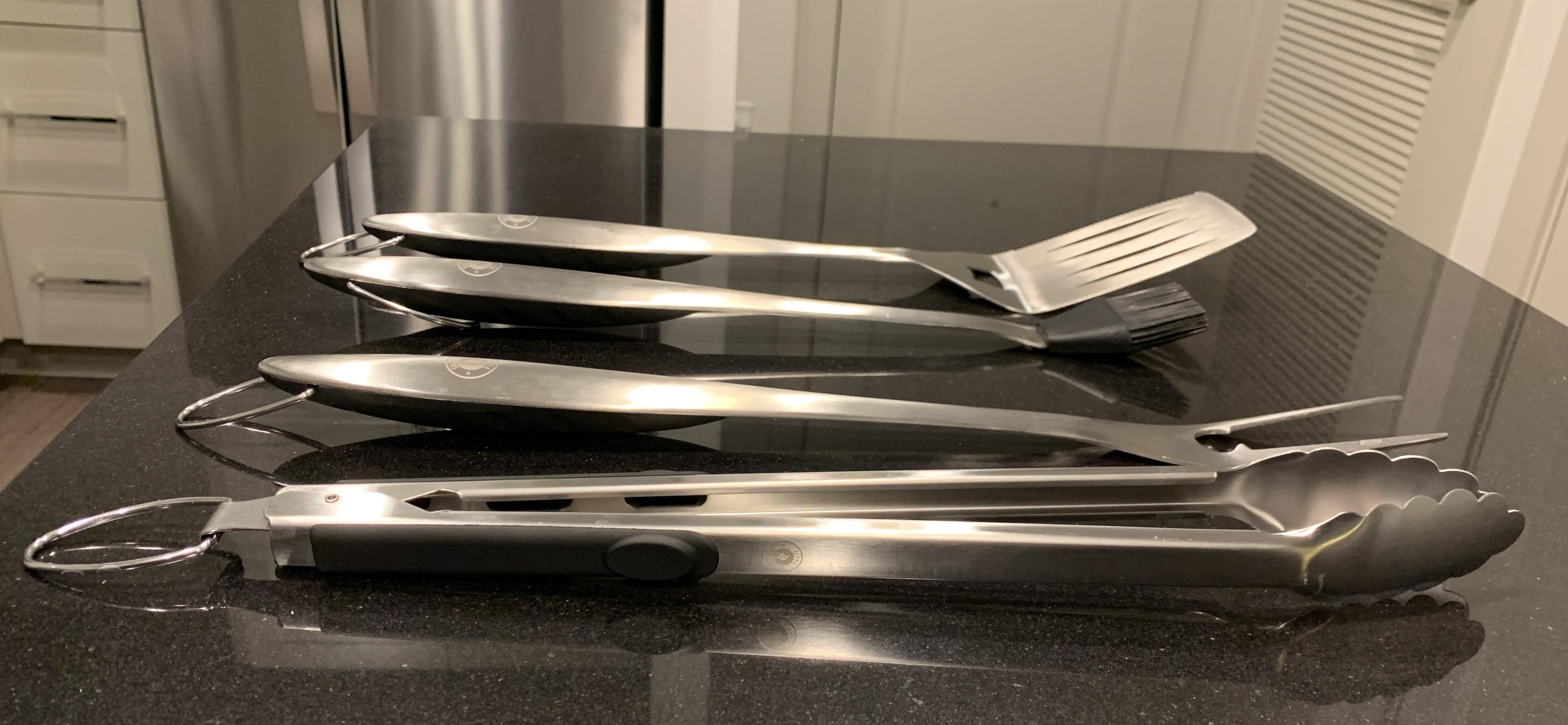 Alpha Grillers Grill Tools Set, BBQ & Grilling Accessories Outdoor Utensils | Heavy-Duty Stainless Steel Spatula, Fork, Brush & Tongs, Great BBQ Gift for Men customer photo 2