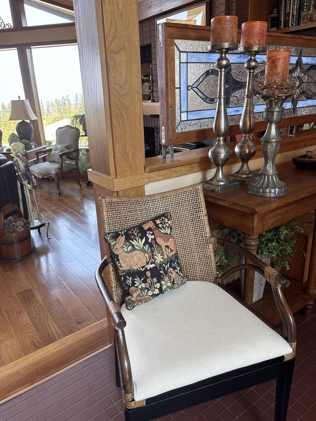 SAFAVIEH Gianni Rattan Arm Chair 19.8