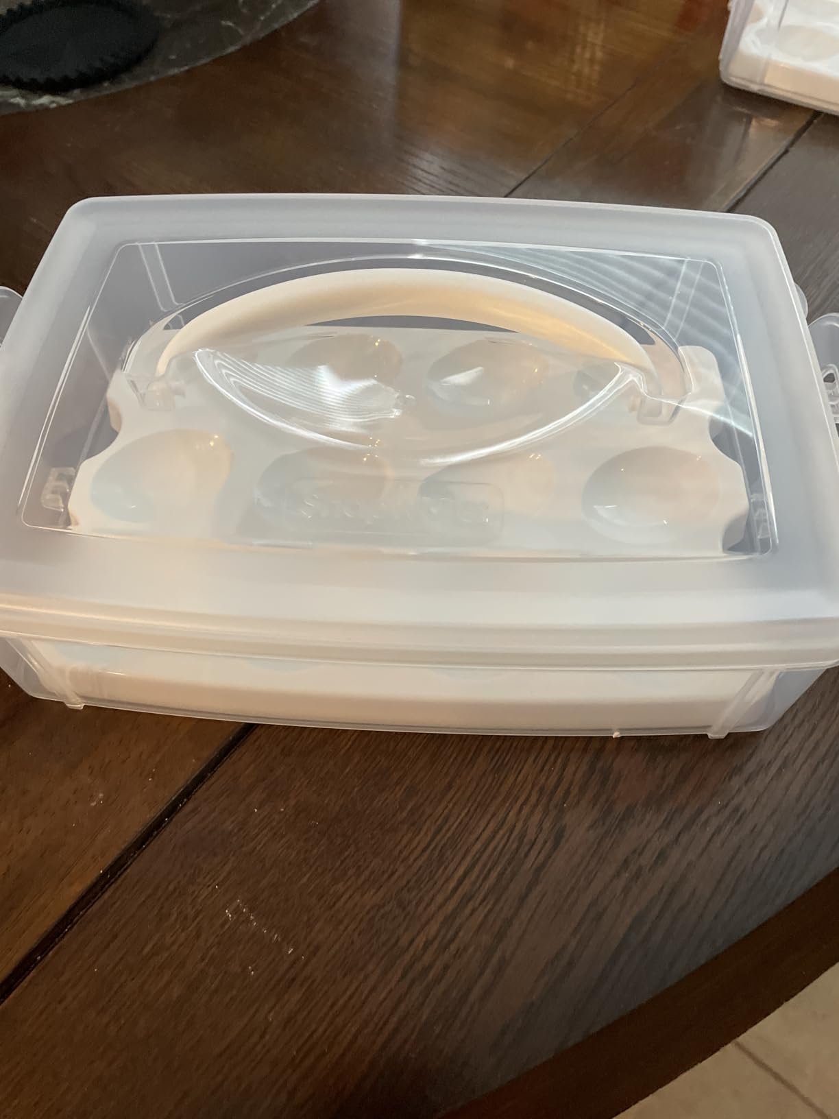 Snapware (2-Layer, 24 Eggs) Plastic Detachable Deviled Egg Carrier Storage | With lid and handle, freezer, dishwasher, microwave safe customer photo 2