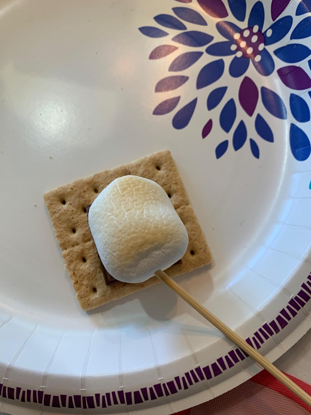 Nostalgia Tabletop Indoor Electric S'mores Maker - Smores Kit With Marshmallow Roasting Sticks and 4 Trays for Graham Crackers, Chocolate, and Marshmallows - Movie Night Supplies - Brown customer photo 1