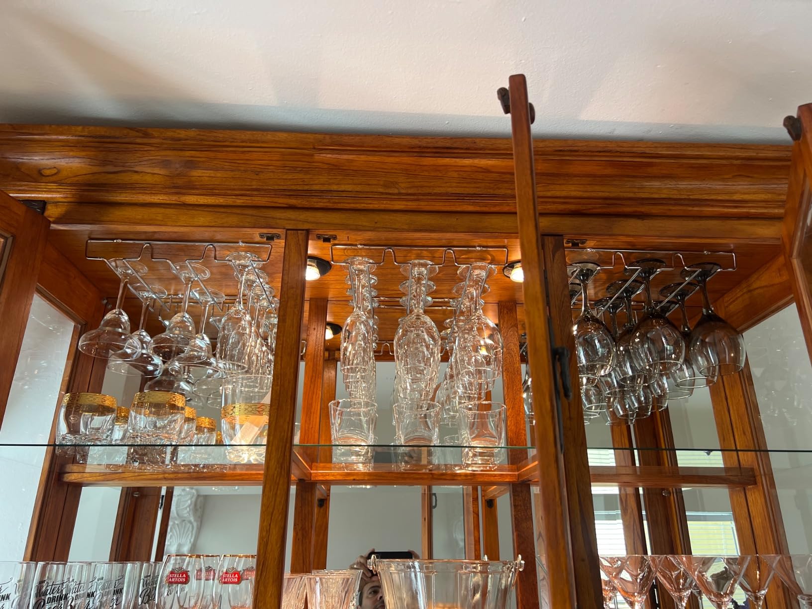 Deco Brothers 2PK Single Rail Wine Glass Stemware Rack Holder, Chrome customer photo 1