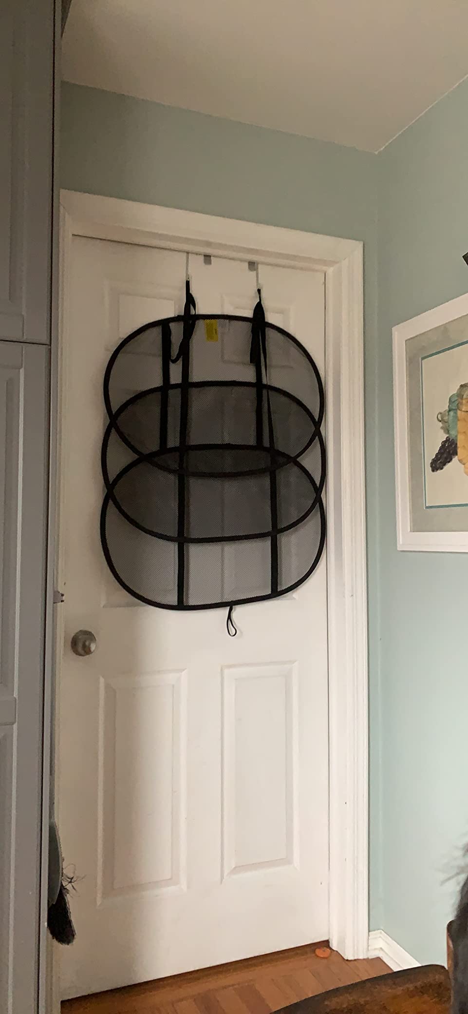 Greenco 3 Tier Over The Door Folding Drying Rack |for Clothing, Sweater, Garment, and Room Organization| Dryer Racks for Laundry Perfect for Small Spaces, Apartments, Dorm Rooms, and Bathrooms|Black customer photo 1