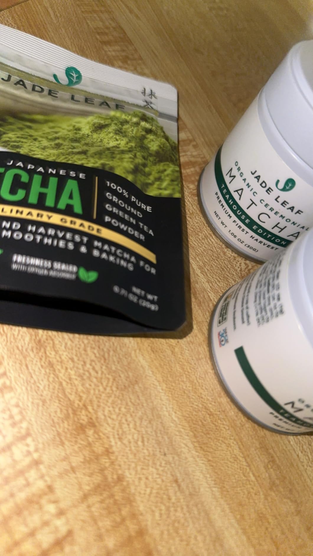 Jade Leaf Ceremonial Grade Matcha Powder, 30g / 1.06oz Tin | Teahouse Edition - Ideal for Matcha Lattes or Tea Ceremonies! - Authentic Japanese Matcha Green Tea Powder - USDA Organic customer photo 2