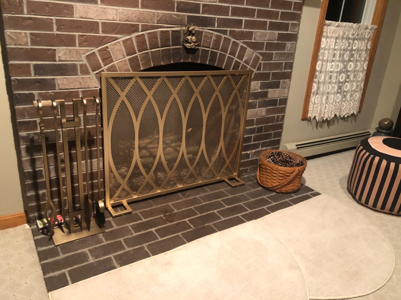 Pilgrim Home and Hearth 18086 Sinclair Fireplace Tool Set, Burnished Brass, 20 Pounds customer photo 1