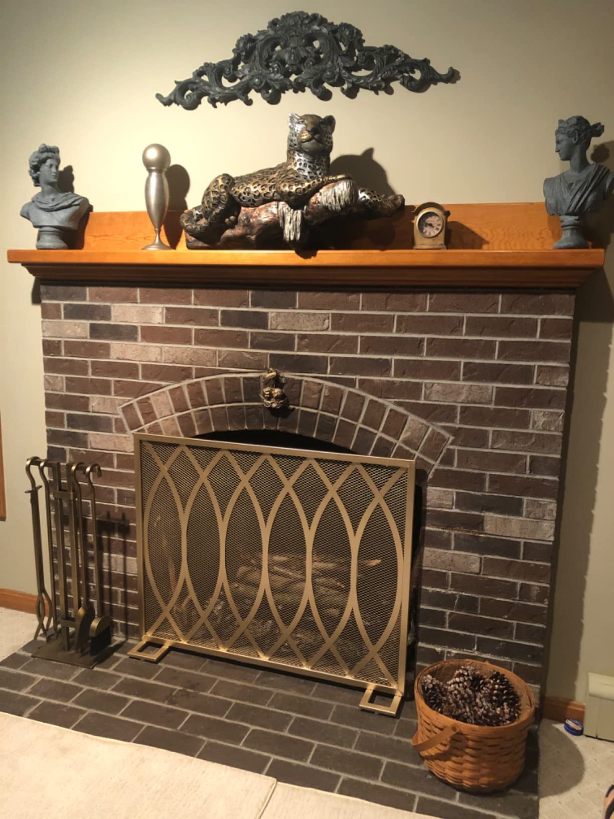 Pilgrim Home and Hearth 18086 Sinclair Fireplace Tool Set, Burnished Brass, 20 Pounds customer photo 2
