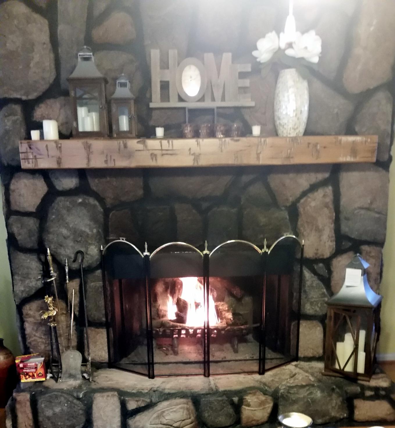 Amagabeli 3 Panel Fireplace Screen with Doors 48