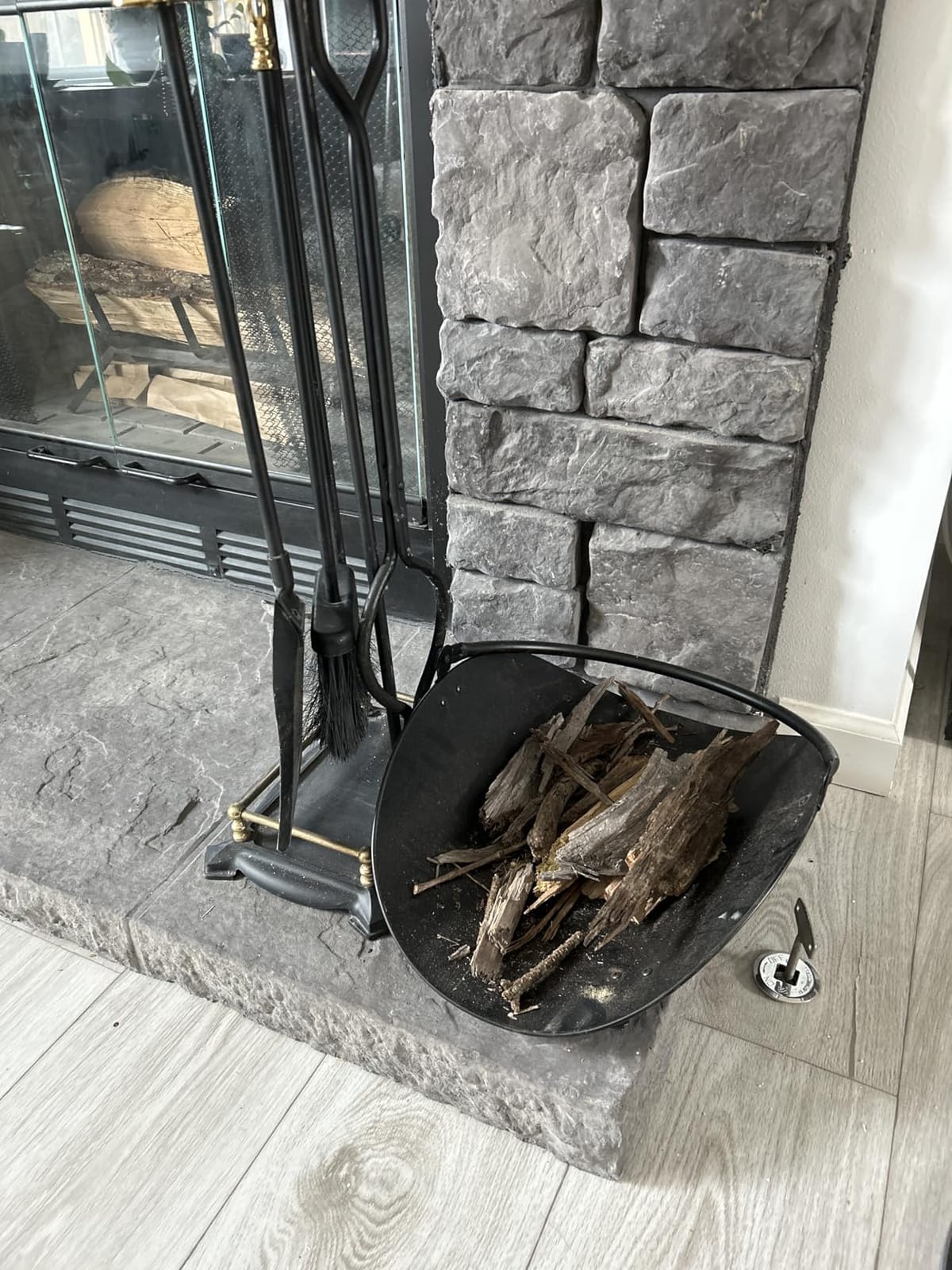 AMAGABELI GARDEN & HOME Fireplace Log Holder Indoor Firewood Basket Holder Carrier Metal Wood Rack for Fire Wood Outdoor Storage Organizer customer photo 1