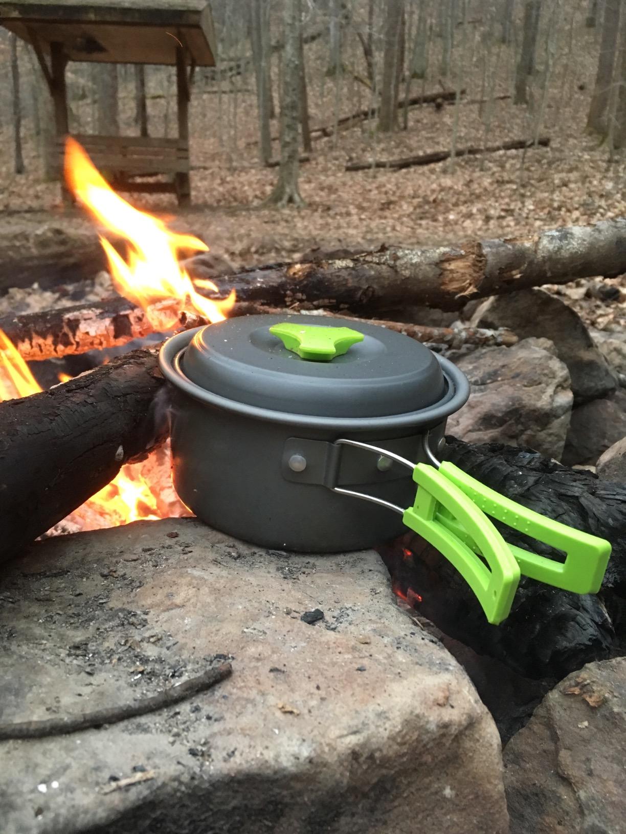 MalloMe Camping Cookware Mess Kit for Backpacking Gear - Camping Cooking Set with Pots and Pans customer photo 2