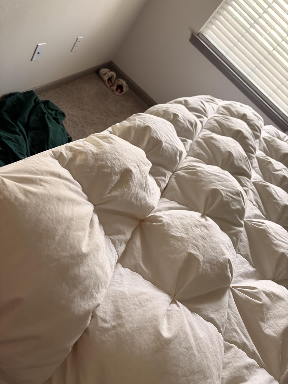 puredown Goose Down Comforter King Size, 800 Fill Power, 100% Cotton Winter Oversized Down Duvet Insert 700 Thread Count, Heavyweight Cloud Fluffy Pinch Pleat Extra Warmth customer photo 2