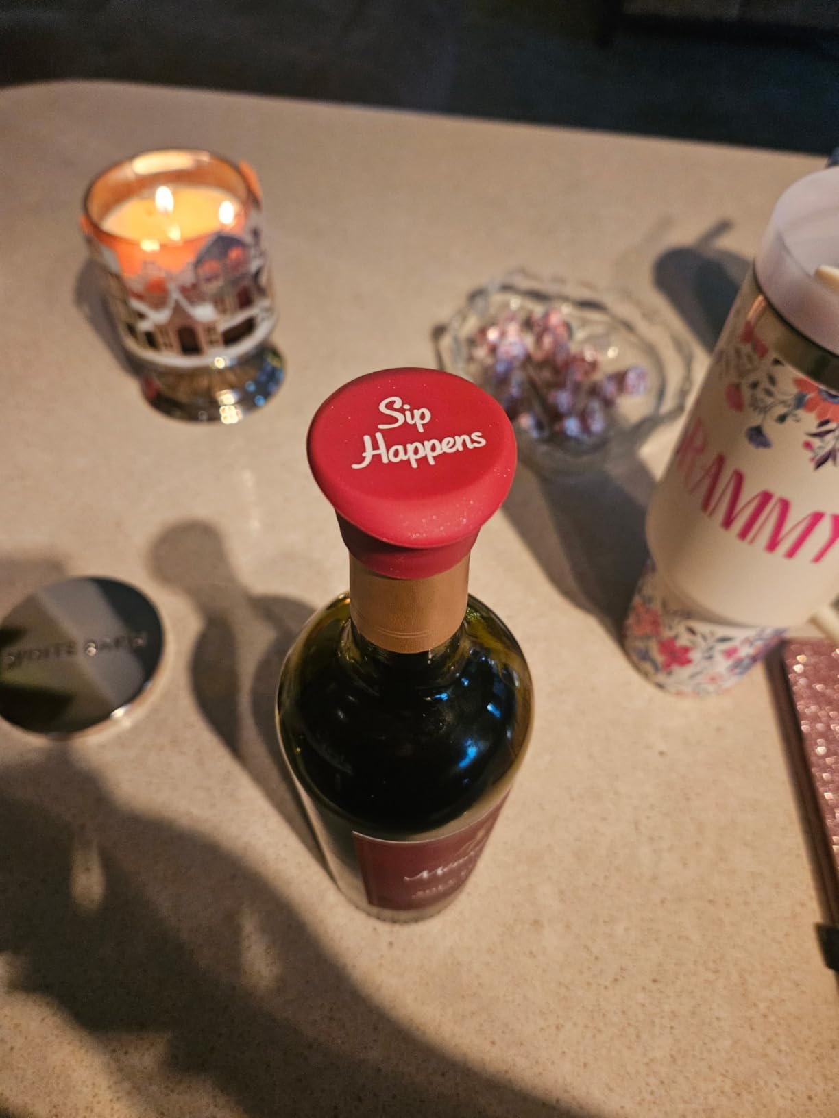 Vinakas Funny Wine Bottle Stopper Set for Wine Lovers | Funny Wine Gifts for Women & Men, Reusable Silicone Wine Toppers, Wine Bottle Caps customer photo 2