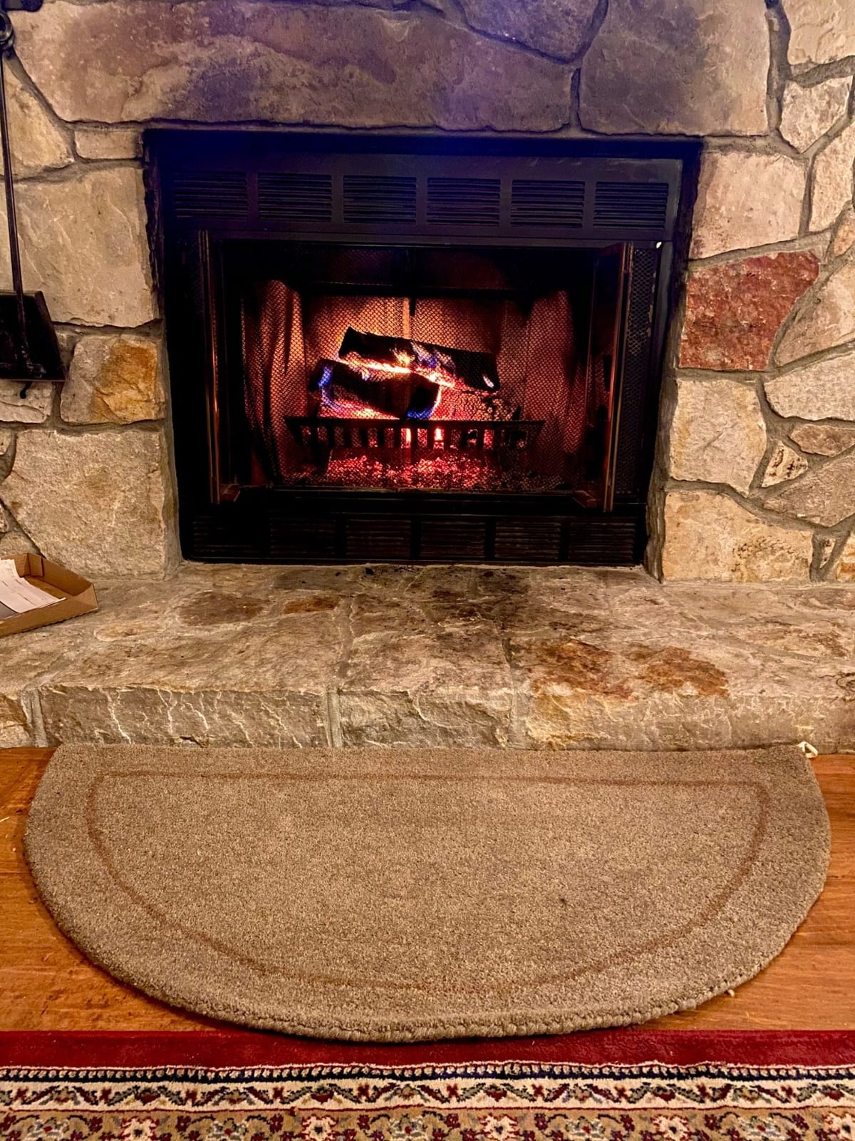 COTTON CRAFT Pure Wool Fireplace Rug - 22x44 inch Charcoal Grey Hearth Rug customer photo 2