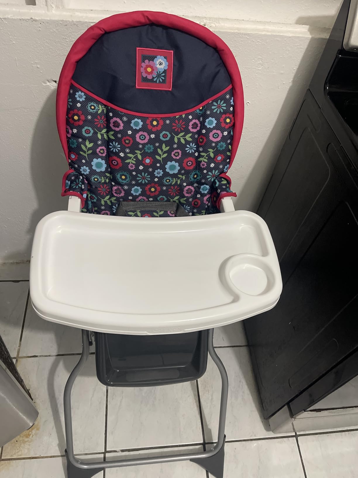 Cosco Kids Highchair for Baby, Simple Foldable High Chair, Lightweight and Compact, Flower Garden customer photo 2