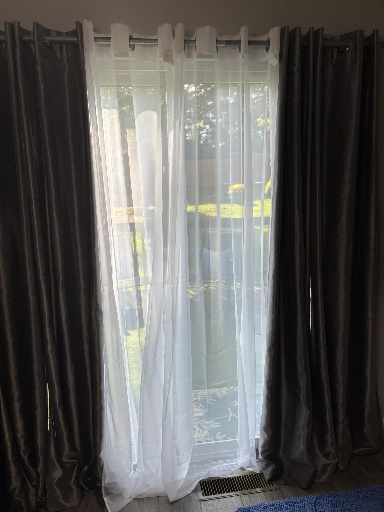 NICETOWN White Sheer Curtains & Drapes 96 inches Long for Living Room - Grommet Top Solid Lightweight & Airy Gauzy Window Treatments with Light Filtering for Bedroom, 2 Panels, W54 x L96 customer photo 2