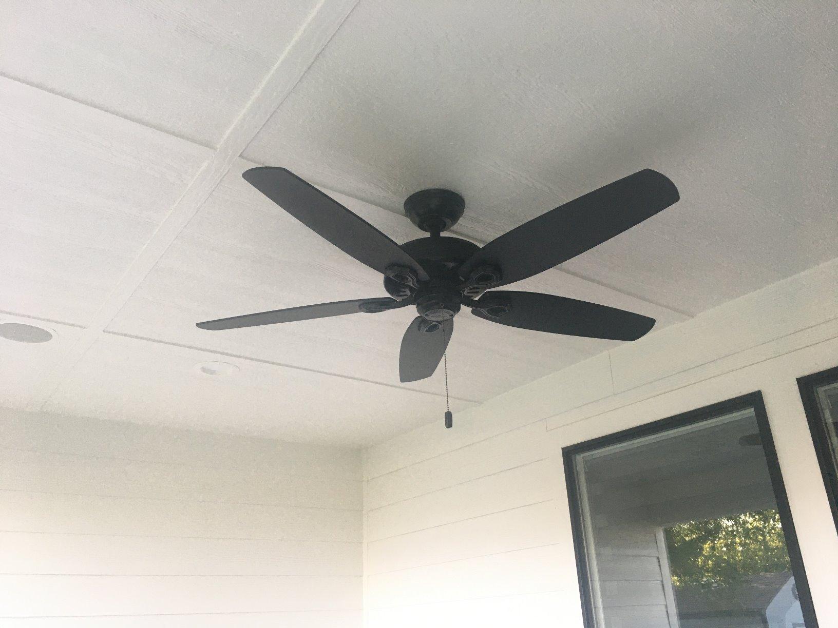 Hunter Builder Elite, Outdoor or Indoor, Ceiling Fan, 52 inch, Matte Black | No Light, Standard Mount, Pull Chain, 5 Blades, For Living Room, Patio, Porch, 53294 customer photo 2