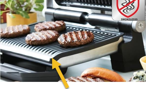 T-Fal OptiGrill Stainless Steel XL Electric Grill, 6 Servings, 9 Intelligent Automatic Cooking Modes, Panini Press, 1800 Watts, Nonstick Removable Plates, Indoor, Frozen Food customer photo 1