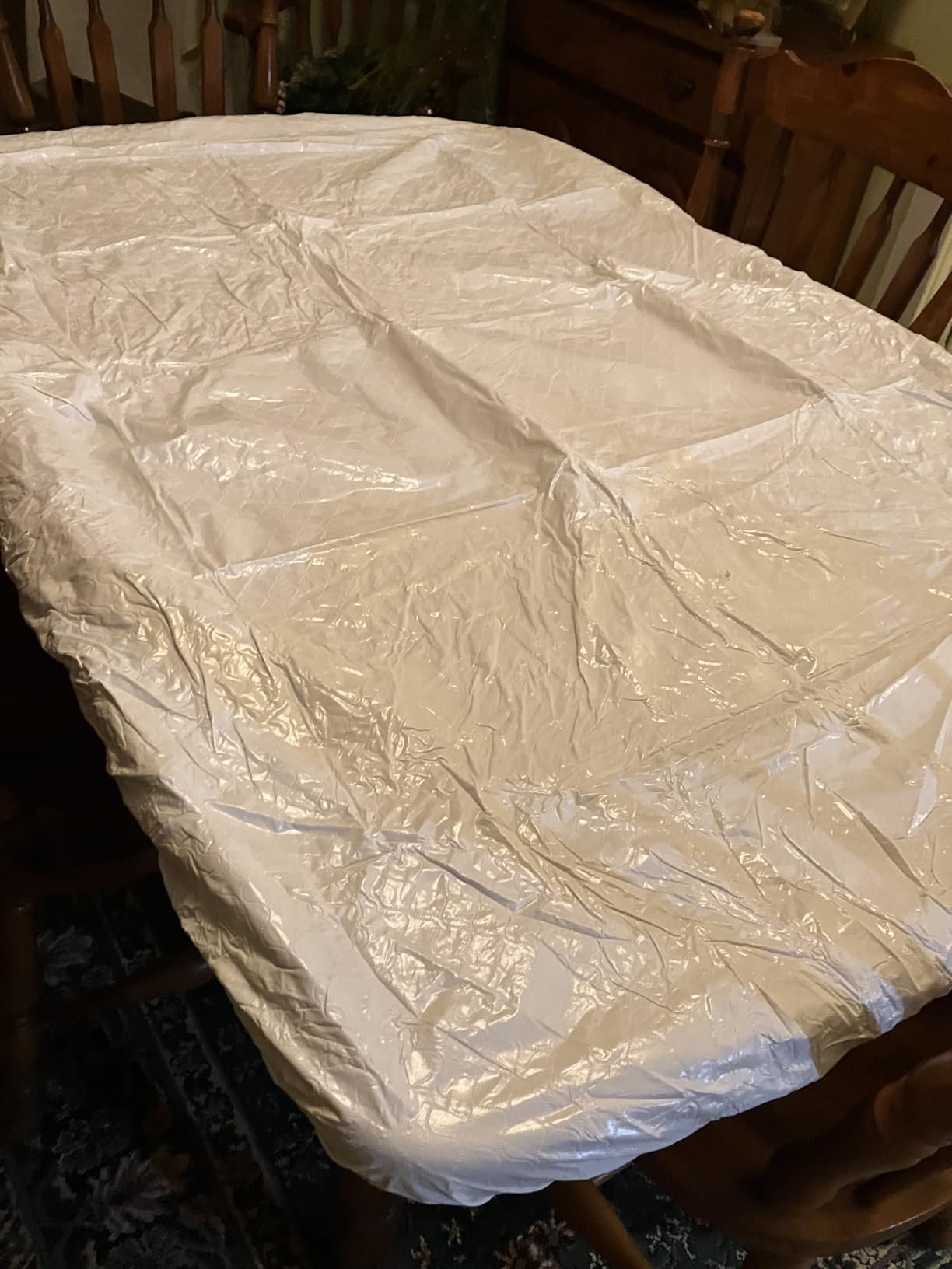 LAMINET Table Protector for Dining Room Table Quilted Table Pads 52x108 | Quilted, heavy-duty cover protects wood surfaces; this non-slip oblong table pad can be easily customized to fit customer photo 2