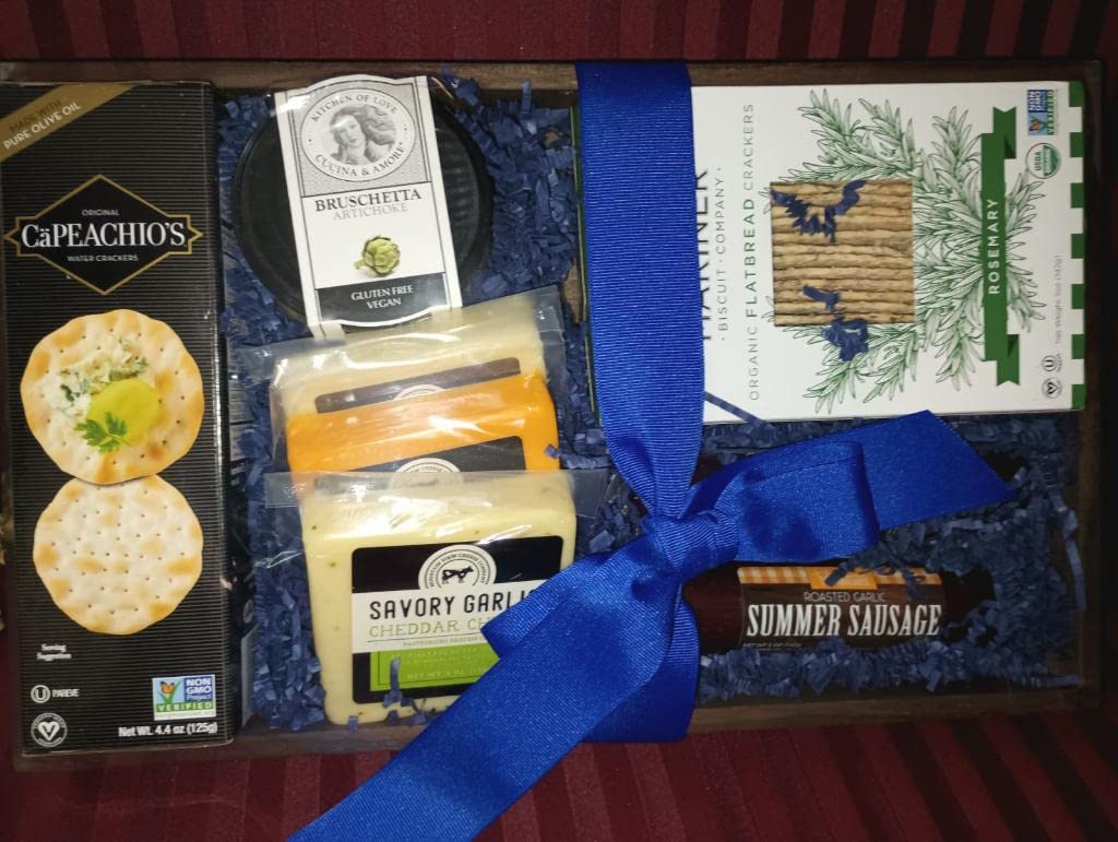 Gourmet Meat & Cheese Sampler Gift Basket - Deluxe Charcuterie Cheese Platter - GourmetGiftBaskets.com Food Gifts customer photo 1