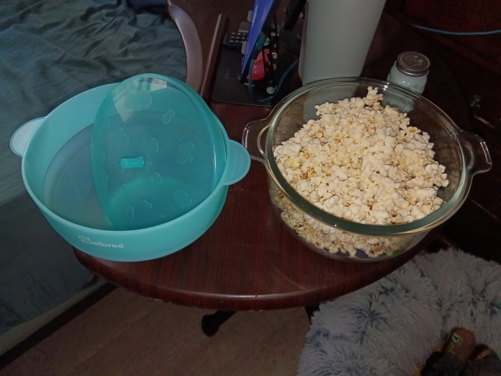The Original Salbree Microwave Popcorn Popper Machine, Silicone Popcorn Maker, Collapsible Microwavable Bowl - Hot Air Popper - No Oil Required - The Most Colors Available (Turquoise) customer photo 1